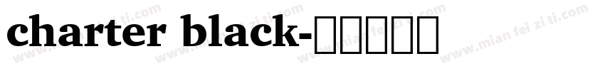 charter black字体转换